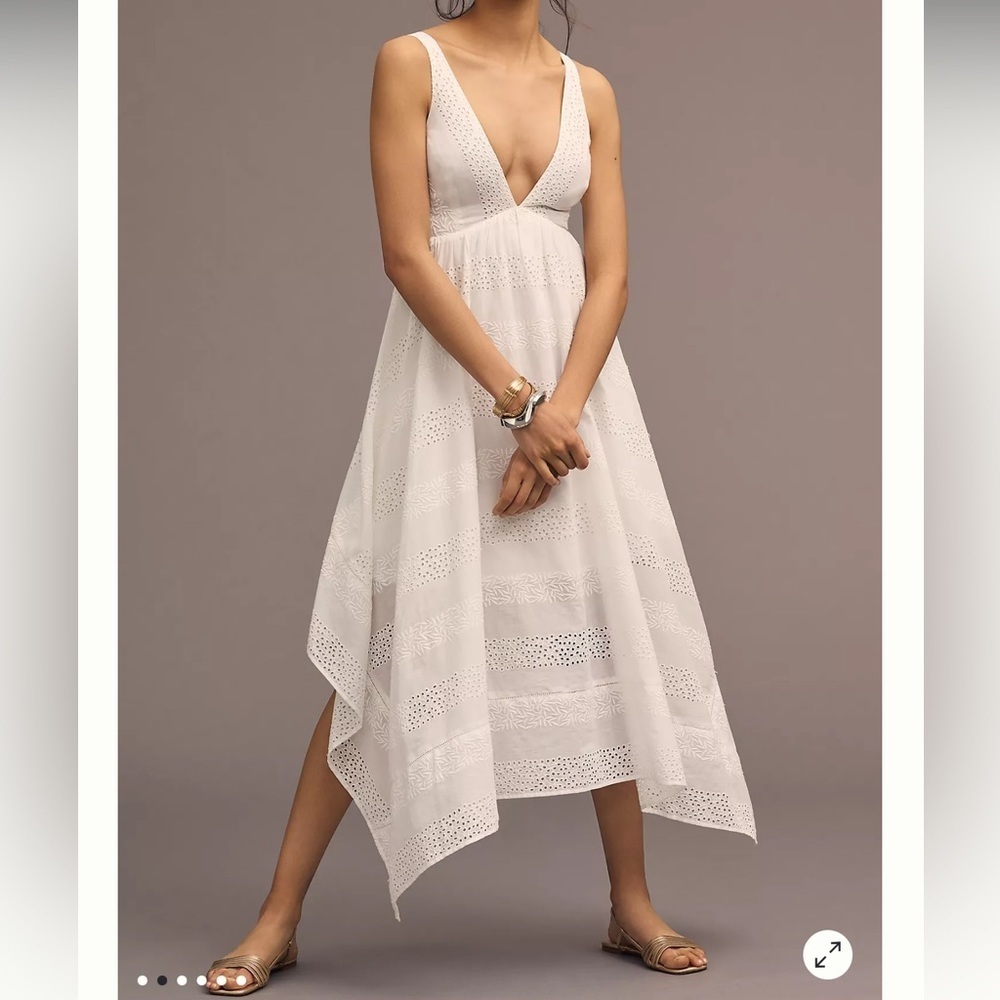 NWT The Leia Eyelet Handkerchief-Hem Dress